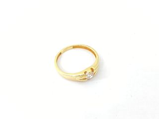 anillo oro 18k con piedra con diamante de laboratorio