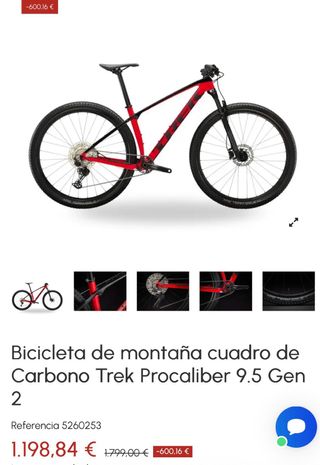 Bicicleta de montaña Trek Procaliber 9.5