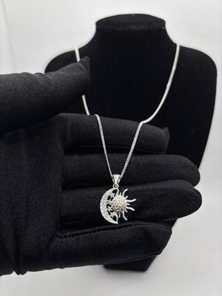 Collar Plata 925 Sol y Luna