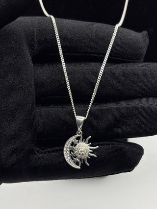 Collar Plata 925 Sol y Luna