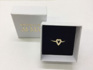 anillo oro 18k con piedra con circonita