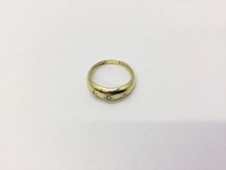 anillo oro 18k con piedra con circonita