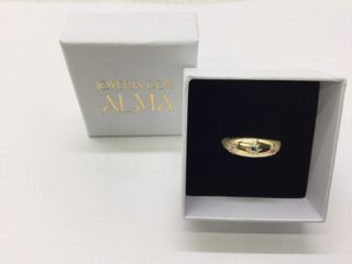 anillo oro 18k con piedra con circonita