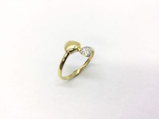 anillo oro 18k con piedra con circonita