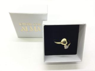 anillo oro 18k con piedra con circonita