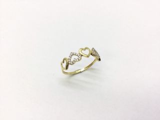 anillo oro 18k con piedra con circonita