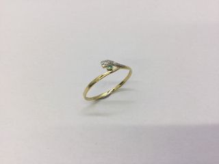 anillo oro 18k con piedra con circonita