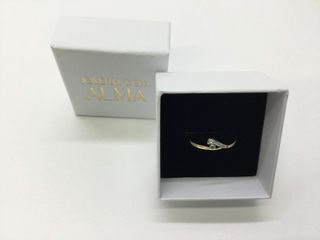 anillo oro 18k con piedra con circonita