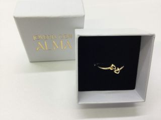 anillo oro 18k con circonita