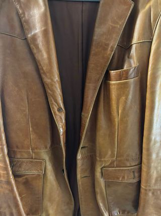 Cappotto Mila Schön lungo in pelle vintage