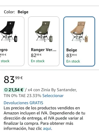 Cadira desmontable PREMIUM