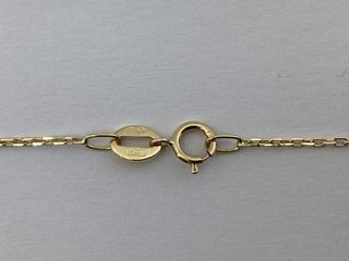 cadena oro 18k con piedra con circonita 22cm