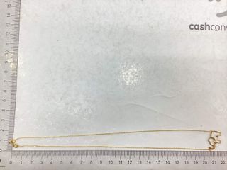 cadena oro 18k con piedra con circonita 22cm