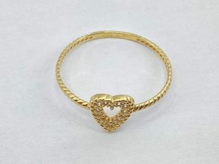 anillo oro 18k con piedra con circonita