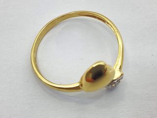 anillo oro 18k con piedra con circonita