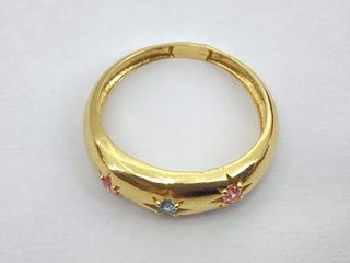anillo oro 18k con piedra con circonita