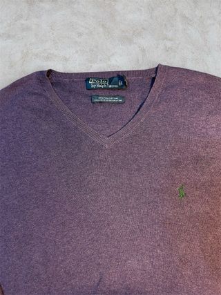 Maglione Ralph Lauren V-neck lilla zona Salerno