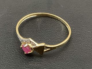 anillo oro 18k con piedra con circonita