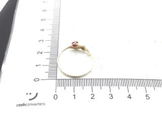 anillo oro 18k con piedra con circonita