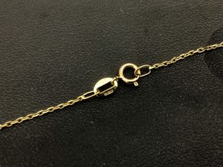 cadena oro 18k con piedra con circonita 22cm