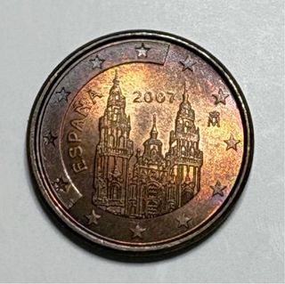 Moneda 1 céntimo España 2007 con error