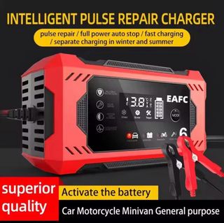 Cargador Batería Coche 6A 12V Carga Rápida