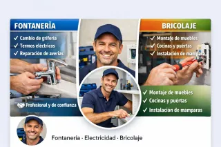 Fontanero · Electricista · Bricolaje