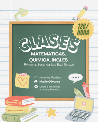 Clases particulares de matemáticas/química
