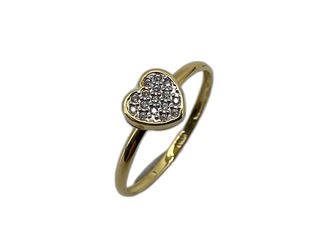 anillo oro 18k con piedra con circonita