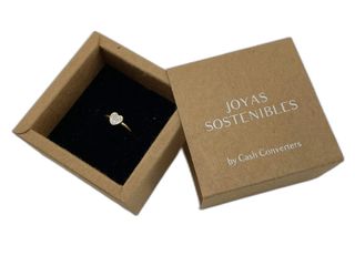 anillo oro 18k con piedra con circonita