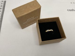 anillo oro 18k con piedra con circonita