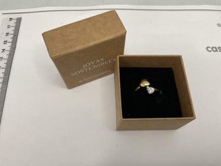 anillo oro 18k con piedra con circonita