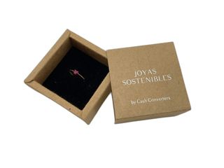 anillo oro 18k con piedra con circonita