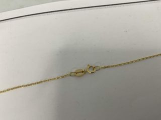 cadena oro 18k con piedra con circonita 22cm