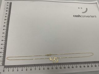 cadena oro 18k con piedra con circonita 22cm