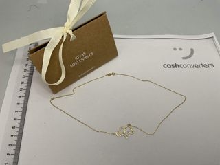 cadena oro 18k con piedra con circonita 22cm