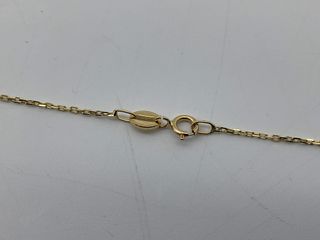 cadena oro 18k con piedra con circonita 22cm
