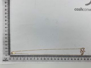 cadena oro 18k con piedra con circonita 22cm