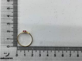 anillo oro 18k con piedra con circonita