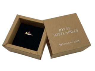 anillo oro 18k con piedra con circonita