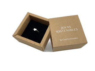 anillo oro 18k con circonita