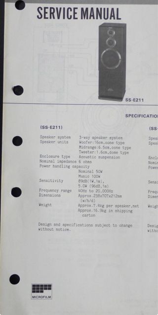 Altavoces Sony SS-E211