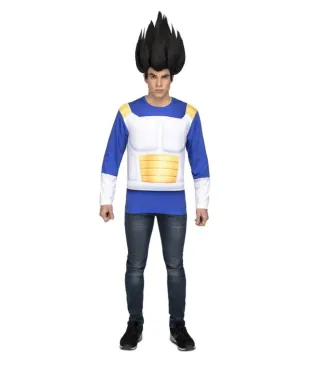 Camiseta manga larga hombre disfraz Vegeta, L