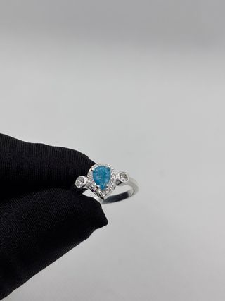 Anillo Plata 925 con Piedra Azul