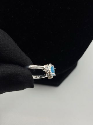 Anillo Plata 925 con Piedra Azul