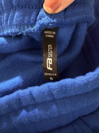 Pantalones de chándal forrados azul