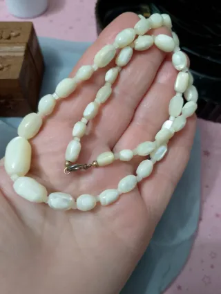 Collana madreperla chiusura argento 925