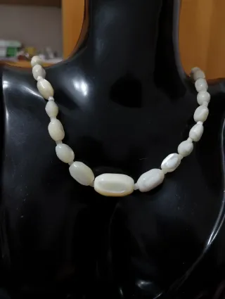 Collana madreperla chiusura argento 925