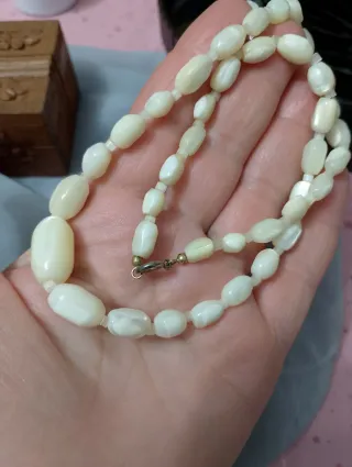 Collana madreperla chiusura argento 925