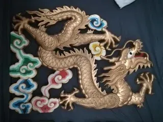 Dragones Dorados Decoración LOTE 7 piezas (suerte)